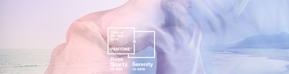 PANTONE COLOR OF THE YEAR 2016 - Rose Quartz 13-1520 & Serenity 15-3919