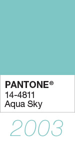 Pantone Color of the Year 2003 Aqua Sky 14-4811