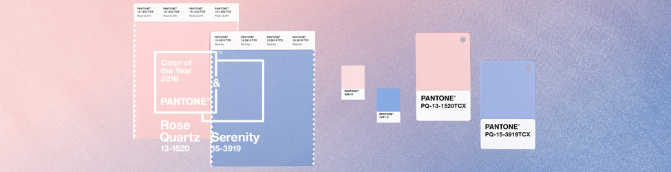 PANTONE COLOR OF THE YEAR 2016 - Rose Quartz 13-1520 & Serenity 15-3919