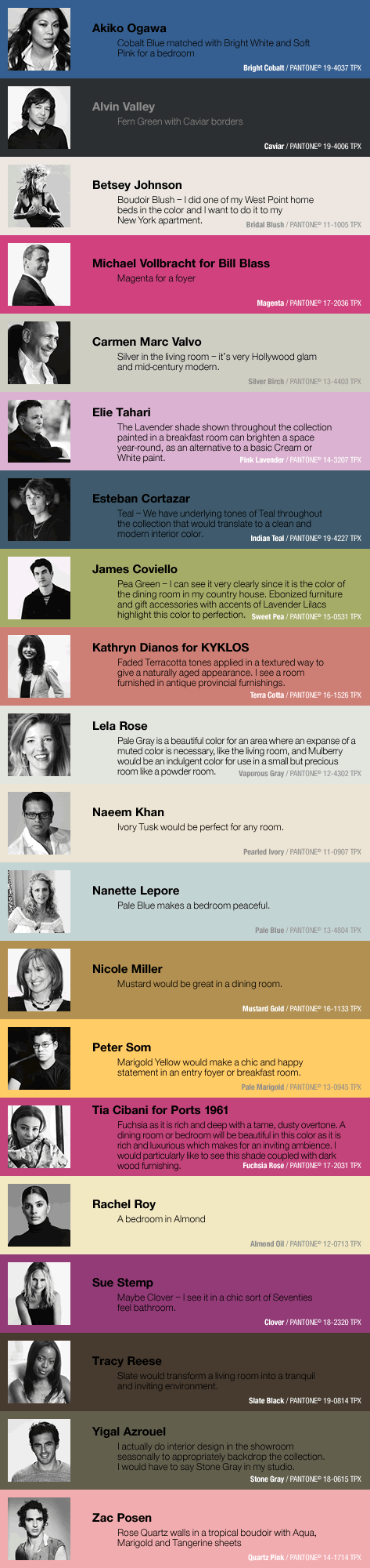 quotes from designers on paint colors for rooms