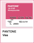 Pantone Honeysuckle Visa Card