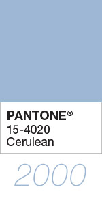 Pantone Color of the Year 2000 Cerulean 15-4020