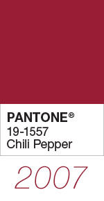 Pantone Color of the Year 2007 Chili Pepper 19-1557