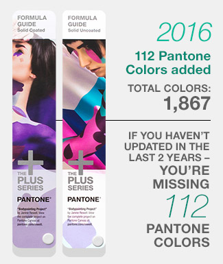 A comparision of Pantone Formula Guides from 2016